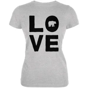 Autumn Bear Love Juniors Soft T Shirt