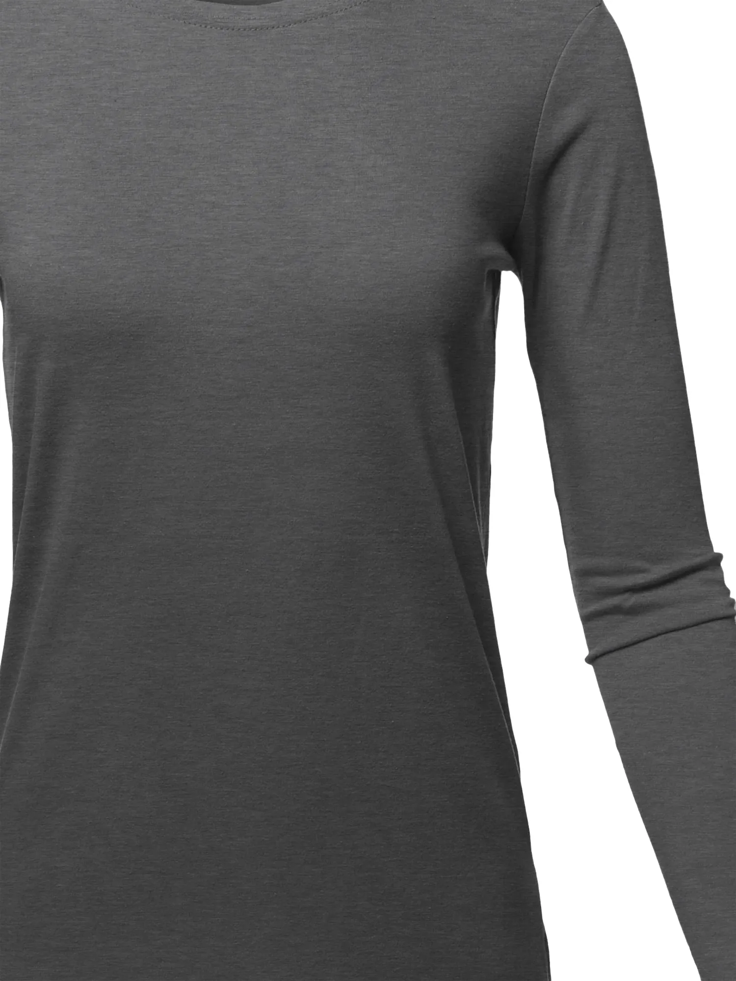 Basic Solid Soft Cotton Long Sleeve Crew Neck Top Shirts