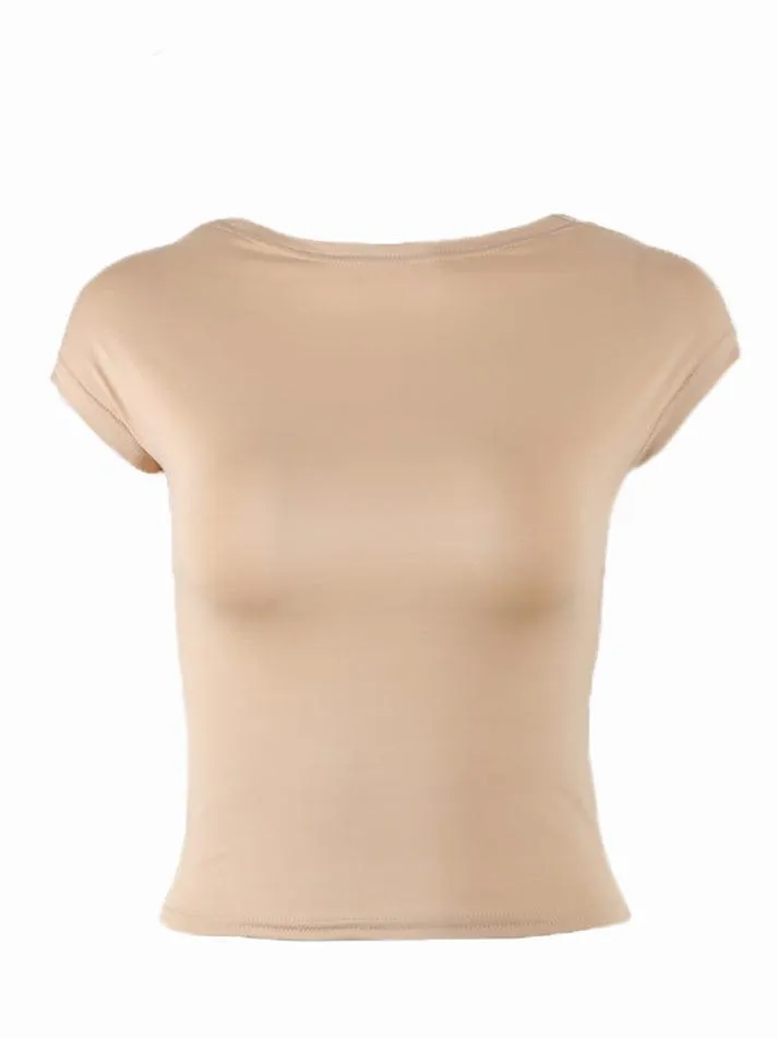 Bonnyshow Convertible Open Back Crop Top