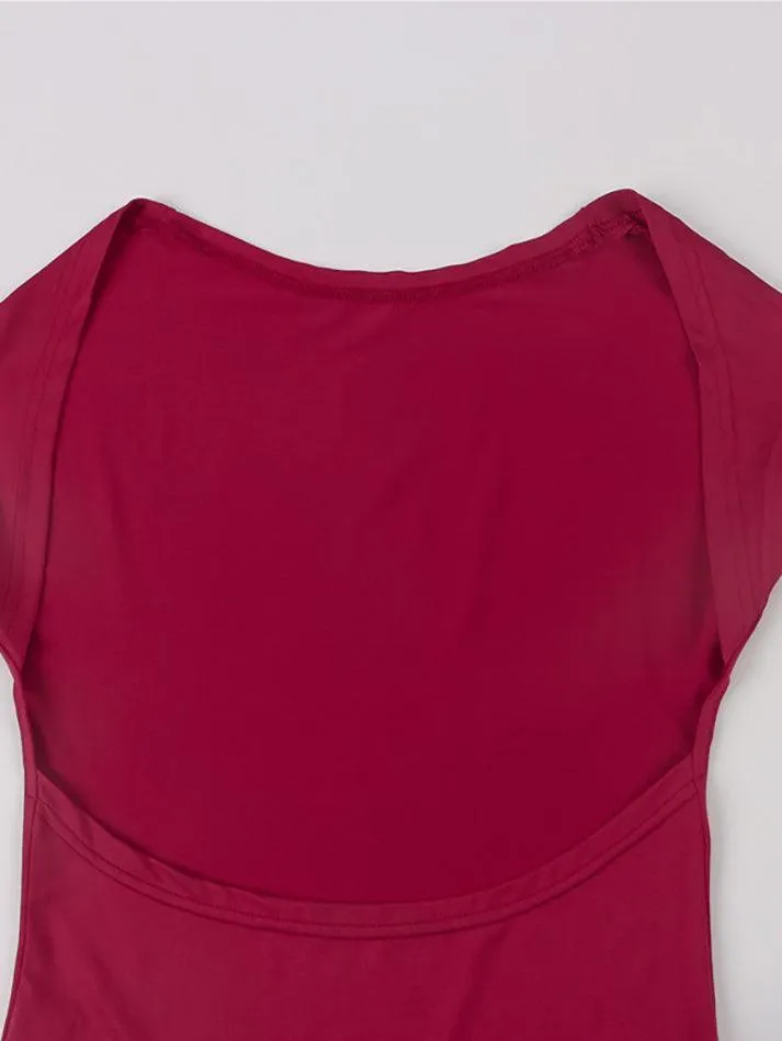Bonnyshow Convertible Open Back Crop Top