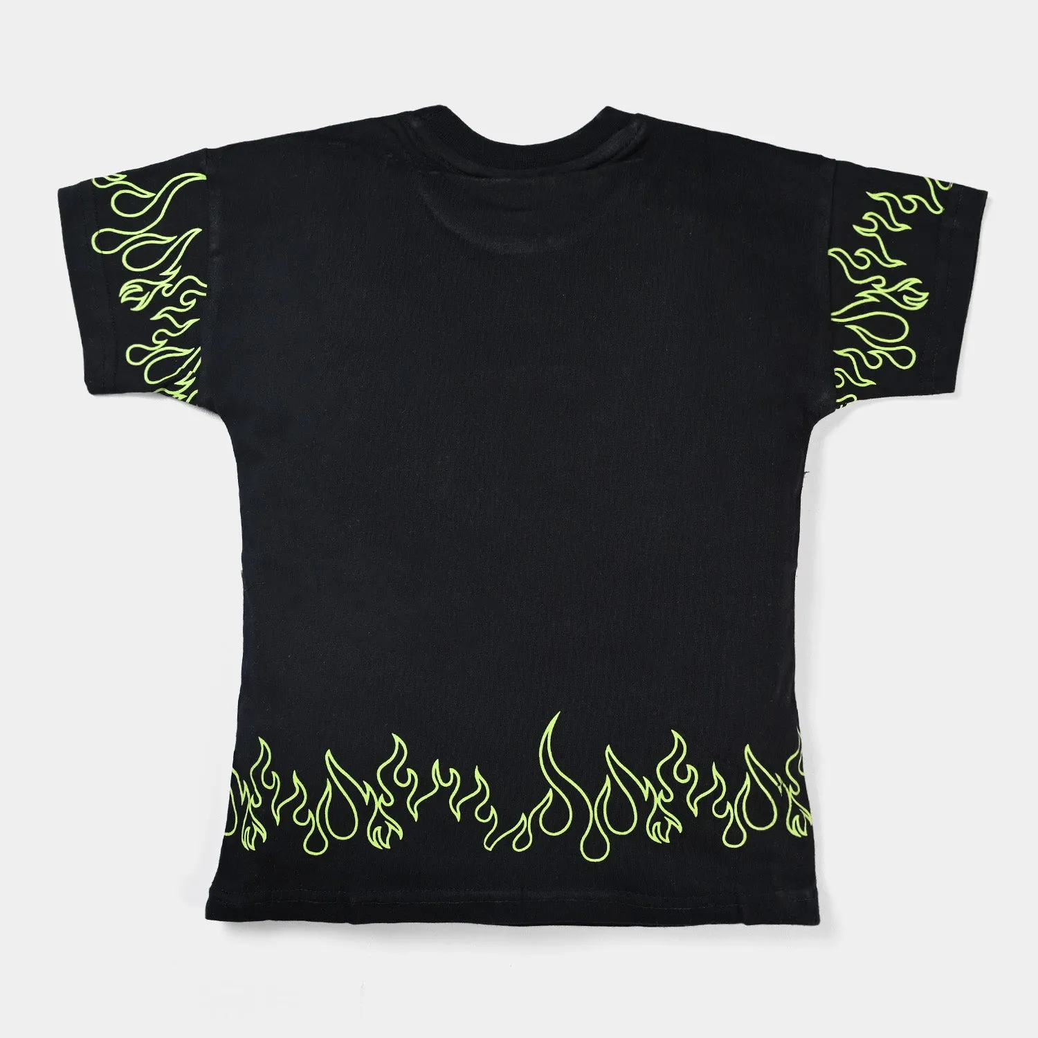 Boys Cotton Jersey T-Shirt H/S Influencer | BLACK