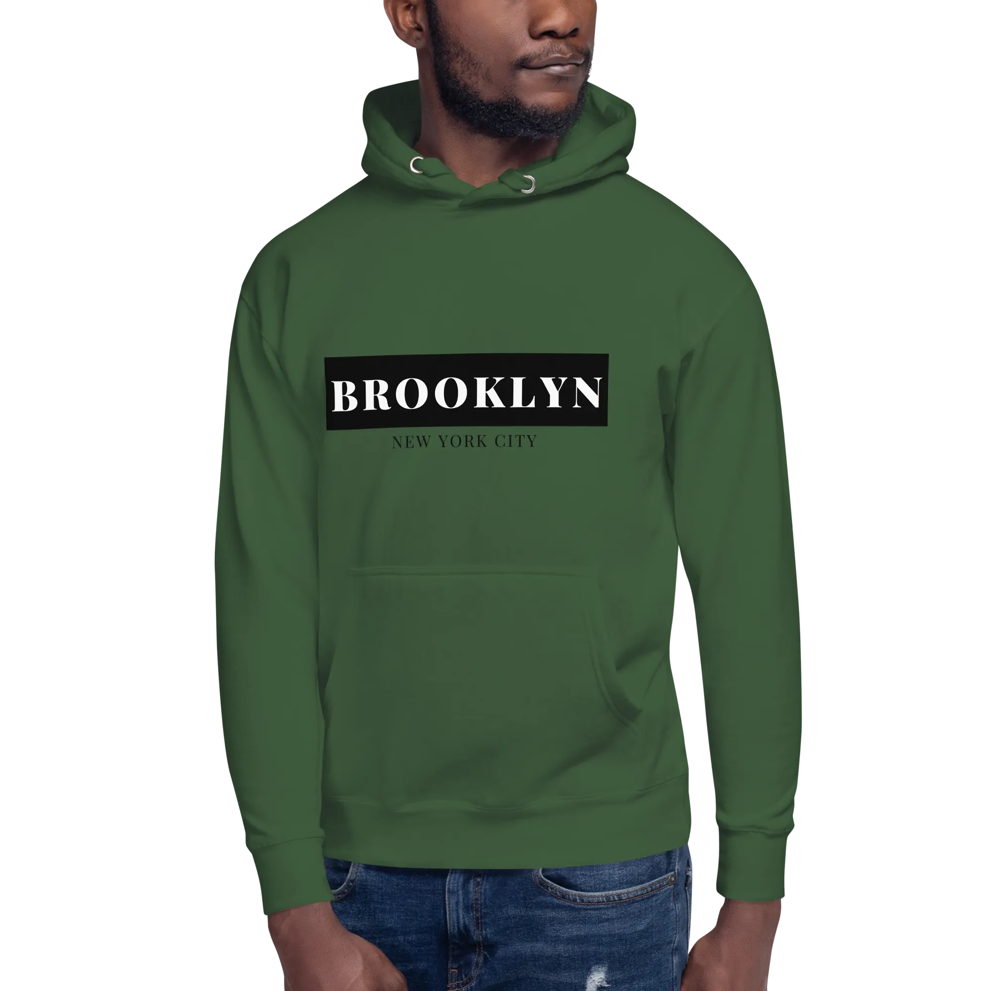 Brooklyn NYC Hoodie (White & Grey)