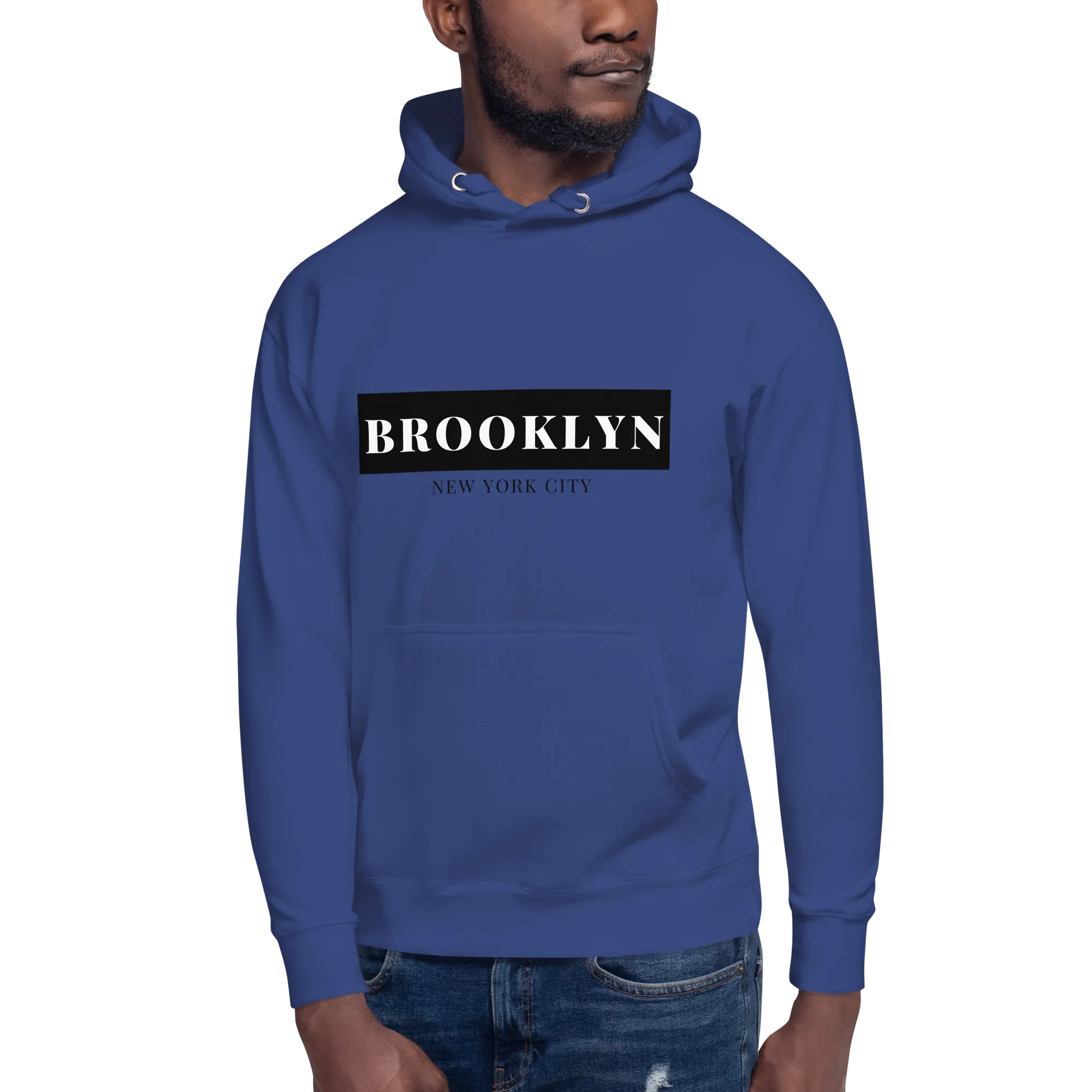 Brooklyn NYC Hoodie (White & Grey)