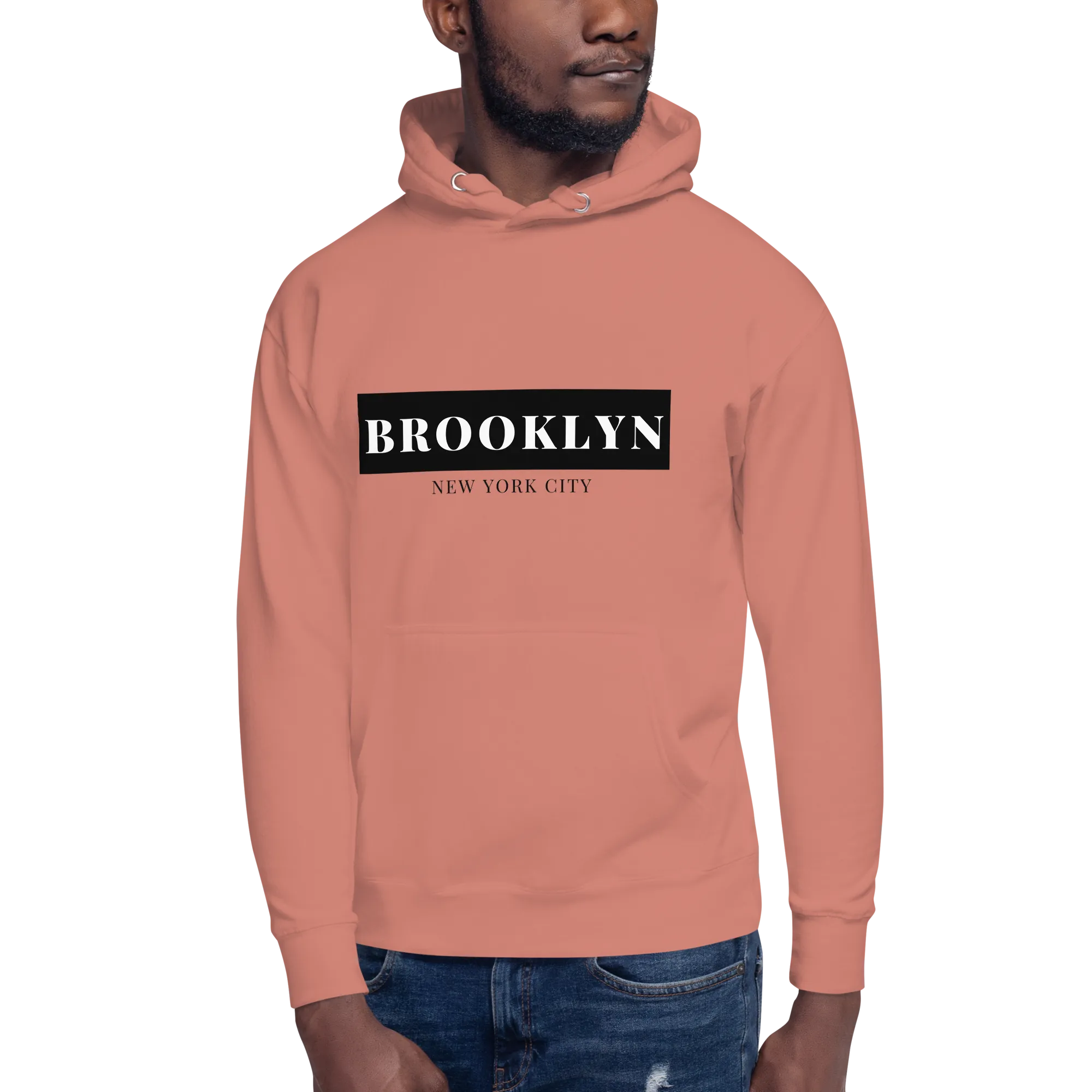 Brooklyn NYC Hoodie (White & Grey)