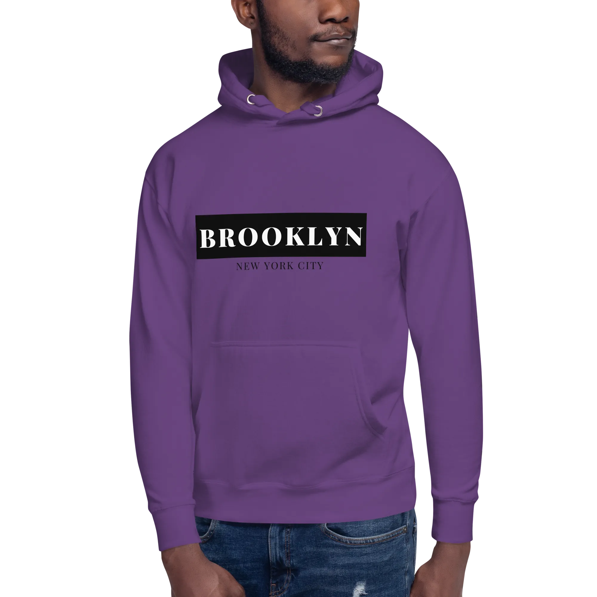 Brooklyn NYC Hoodie (White & Grey)