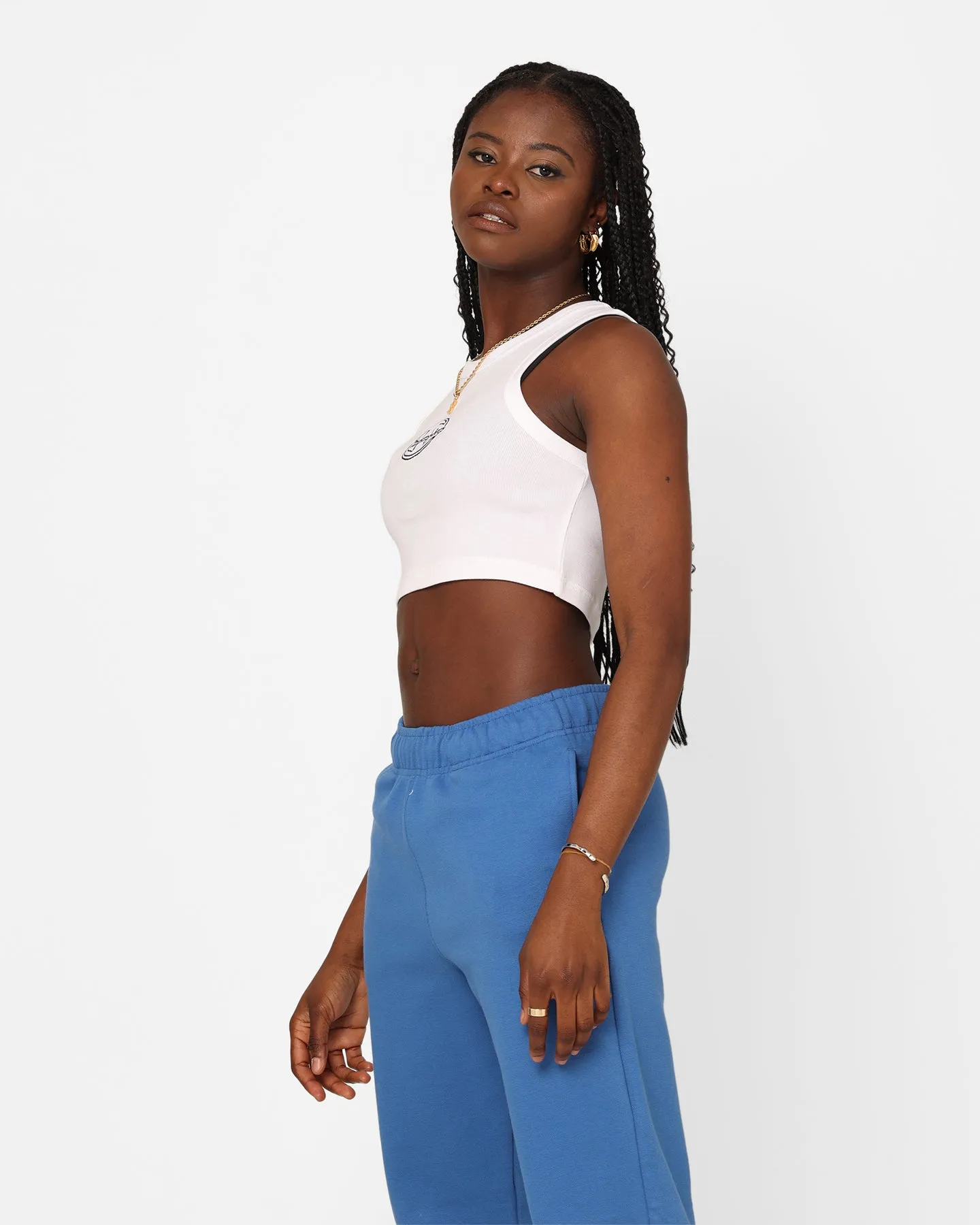 Champion Women's Heritage Cropped Rib Tank Singlet White