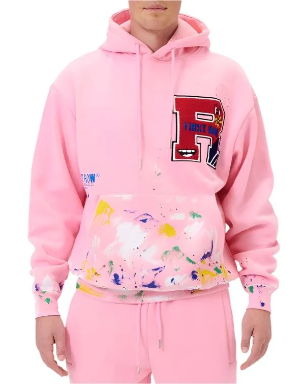 Chenille Patch & Hand Paint Hoodie