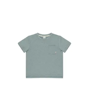 Cove Essential Pocket Tee, Heathered Ocean