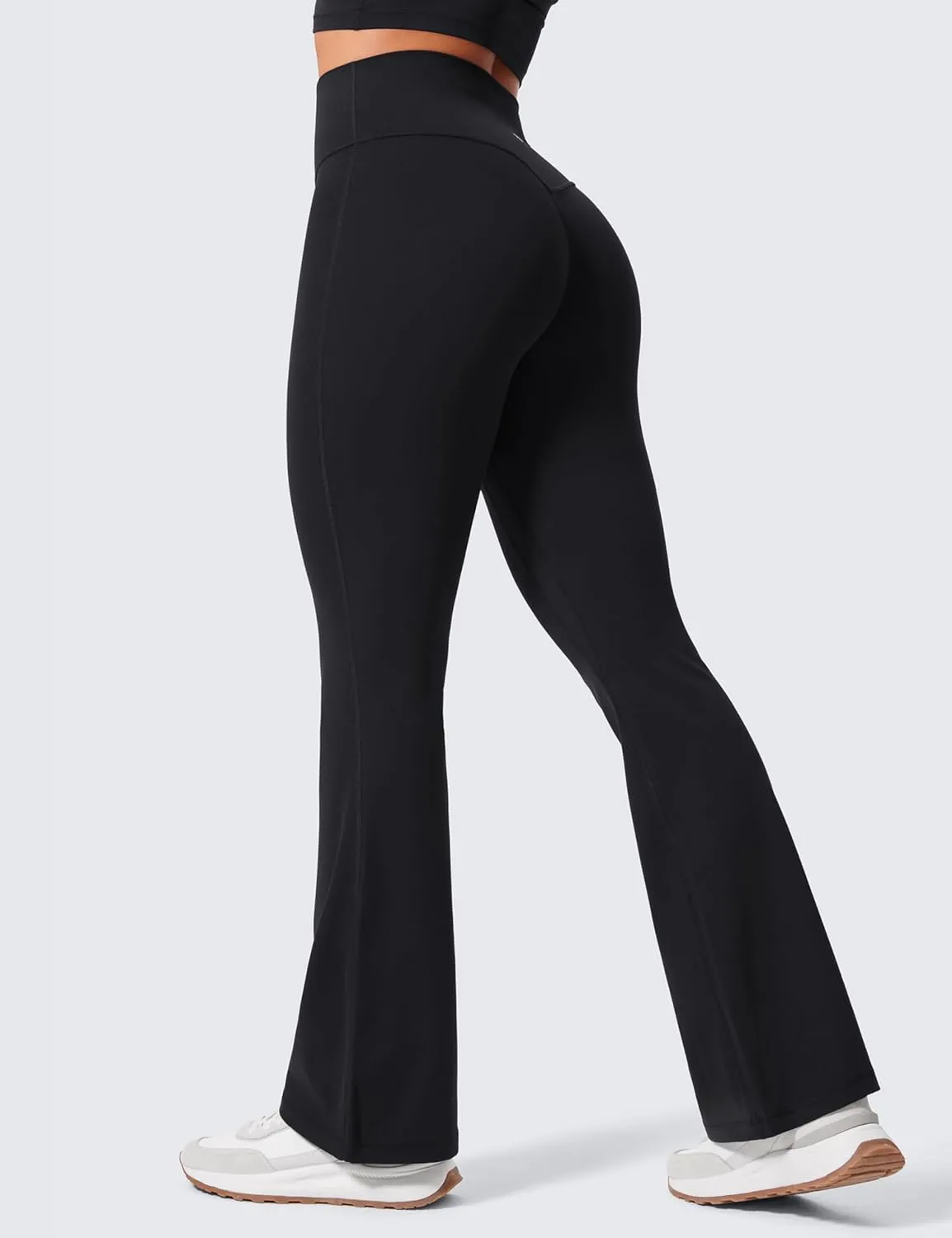 CRZ YOGA Secretsculpt Womens Butterlift Scrunch Butt Flare Leggings 31" - No Front Seam High Waist Bootcut Yoga Pants Booty