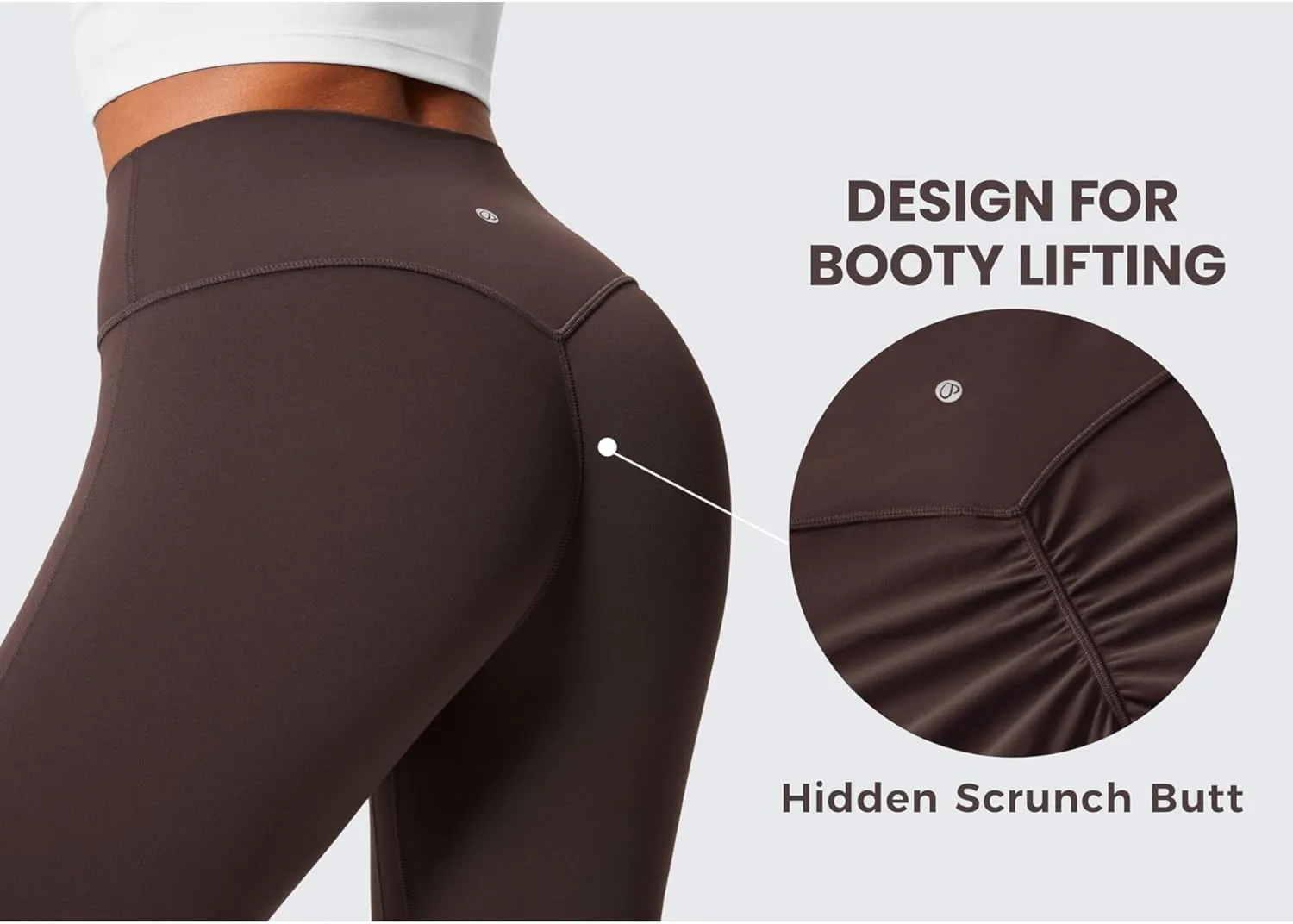 CRZ YOGA Secretsculpt Womens Butterlift Scrunch Butt Flare Leggings 31" - No Front Seam High Waist Bootcut Yoga Pants Booty