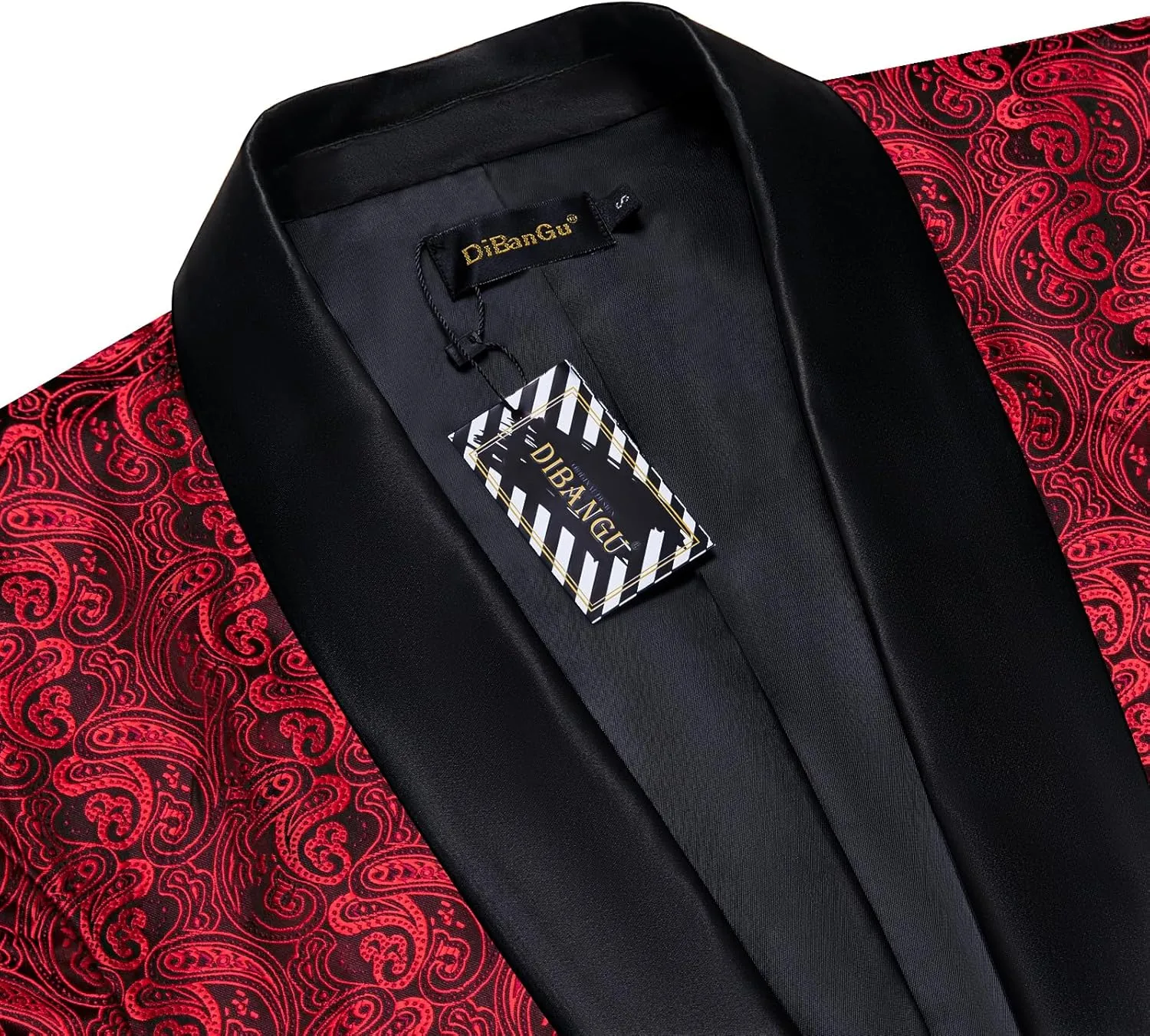 DiBanGu Mens Blazer One Button Shawl Lapel Tuxedo Sport Coat Casual Dress Suit Jacket for Men Wedding Party Prom