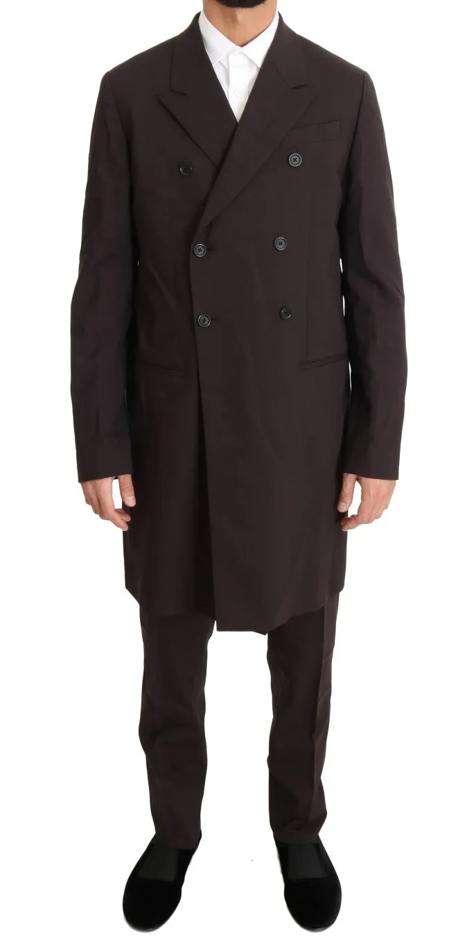 Elegant Bordeaux Double Breasted Suit