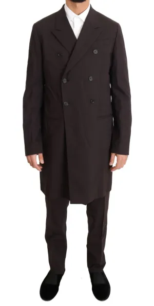 Elegant Bordeaux Double Breasted Suit