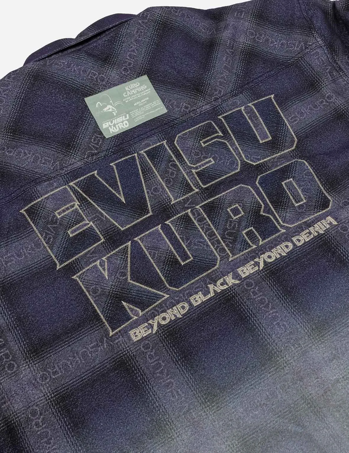 Flannel Check with Snow Mountian Print Relax Fit Shirt Jacket