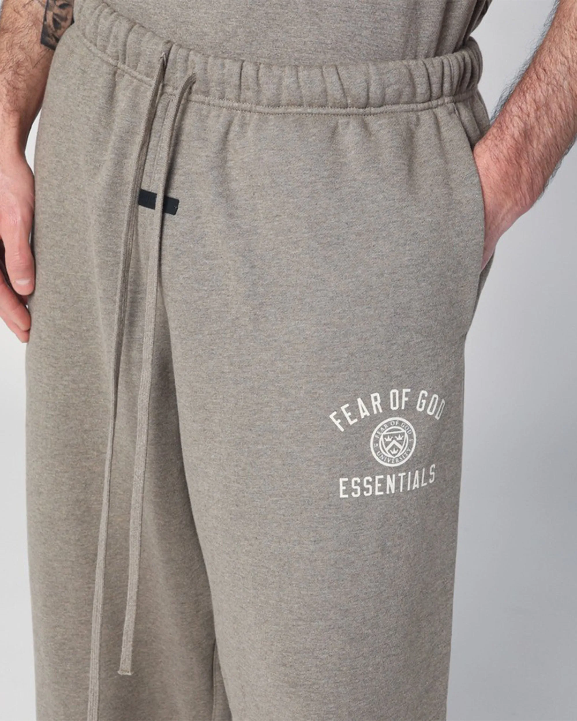 Fleece Relaxed Sweatpant 'University' - Heather Gray