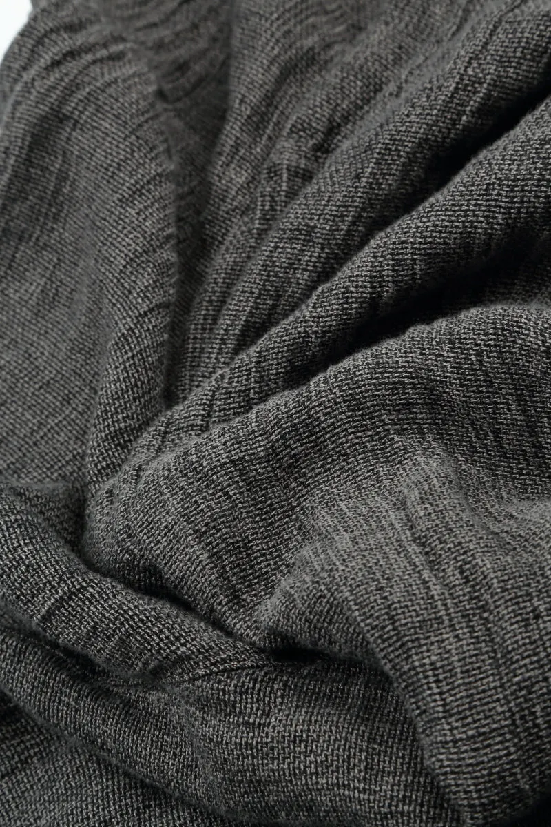 Floaty Greige Mélange Linen Dress