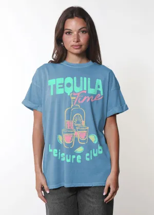 Girl Dangerous Boyfriend Tee With Rolled Sleeves