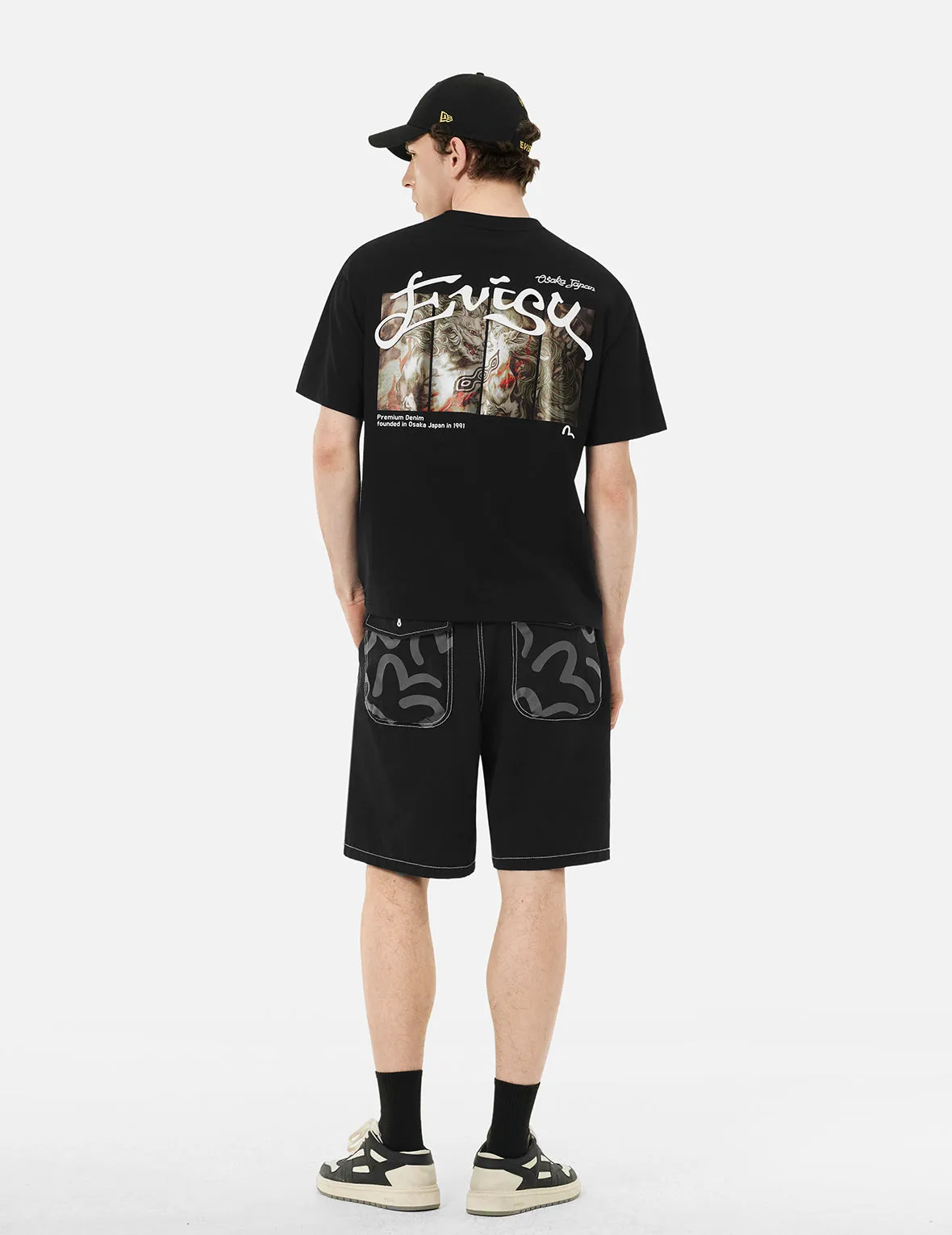 Hakutaku Seagull Print Relax Fit T-Shirt