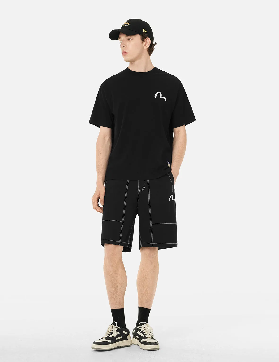 Hakutaku Seagull Print Relax Fit T-Shirt