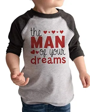 Kids Funny Valentine Shirtman of Your Dreamsgrey Shirt