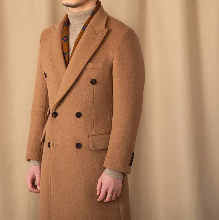 Kingsman Brown Double Breasted Over Coat by Italian Vega® (Latest Edition)
