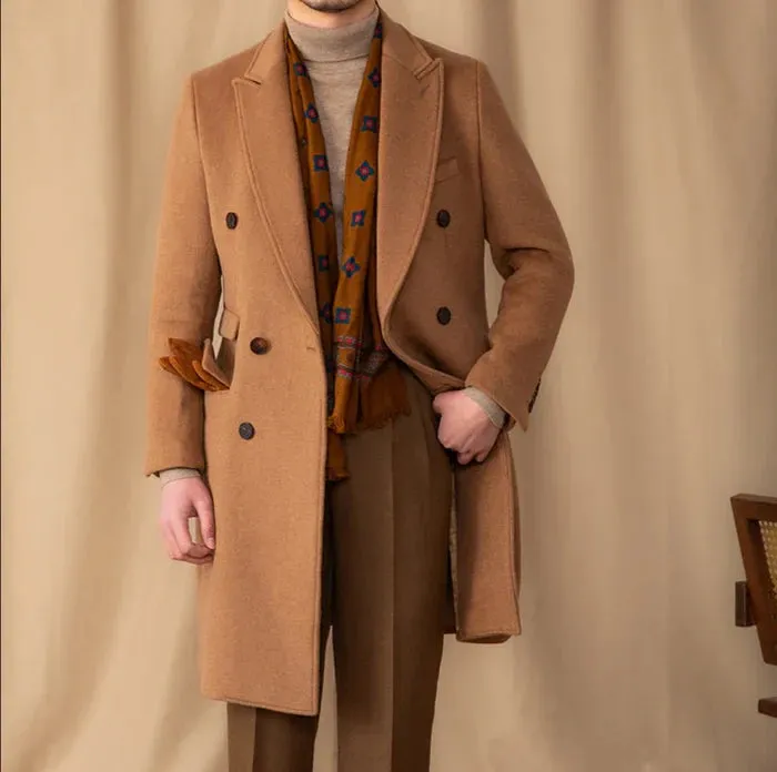Kingsman Brown Double Breasted Over Coat by Italian Vega® (Latest Edition)
