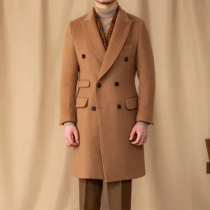 Kingsman Brown Double Breasted Over Coat by Italian Vega® (Latest Edition)
