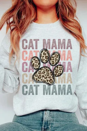 LEOPARD CAT MAMA GRAPHIC SWEATSHIRT