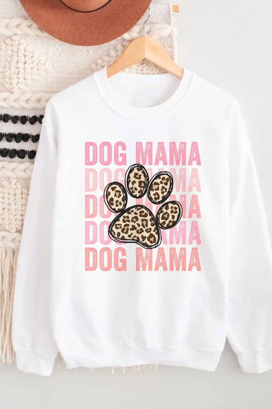 LEOPARD DOG MAMA GRAPHIC SWEATSHIRT