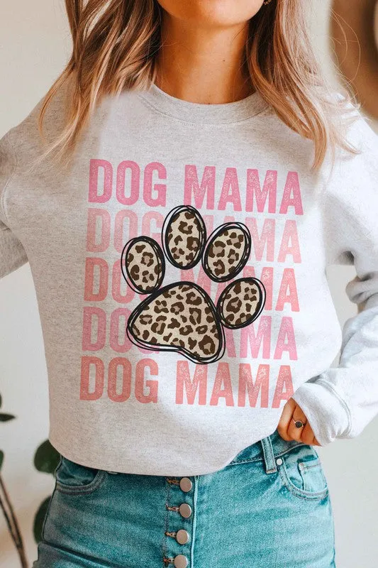 LEOPARD DOG MAMA GRAPHIC SWEATSHIRT