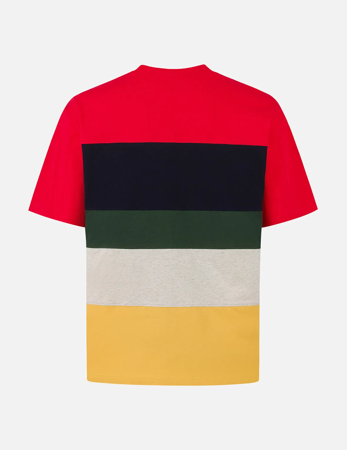 Logo and "91" Appliqué Embroidery Relax Fit Stripe T-Shirt