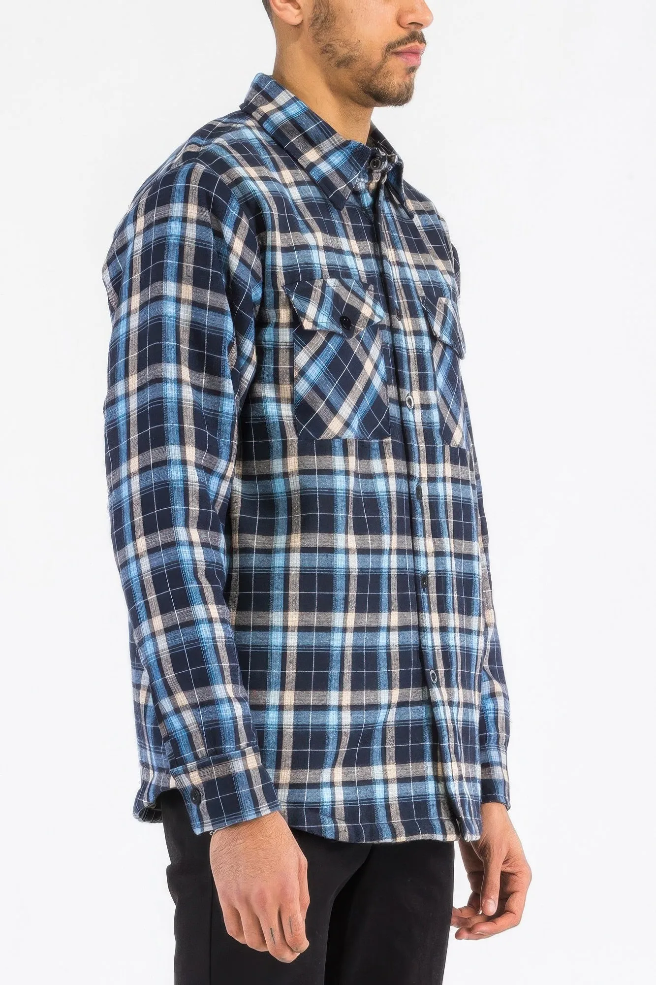 Men's Quilted Padded Flannel Shirt