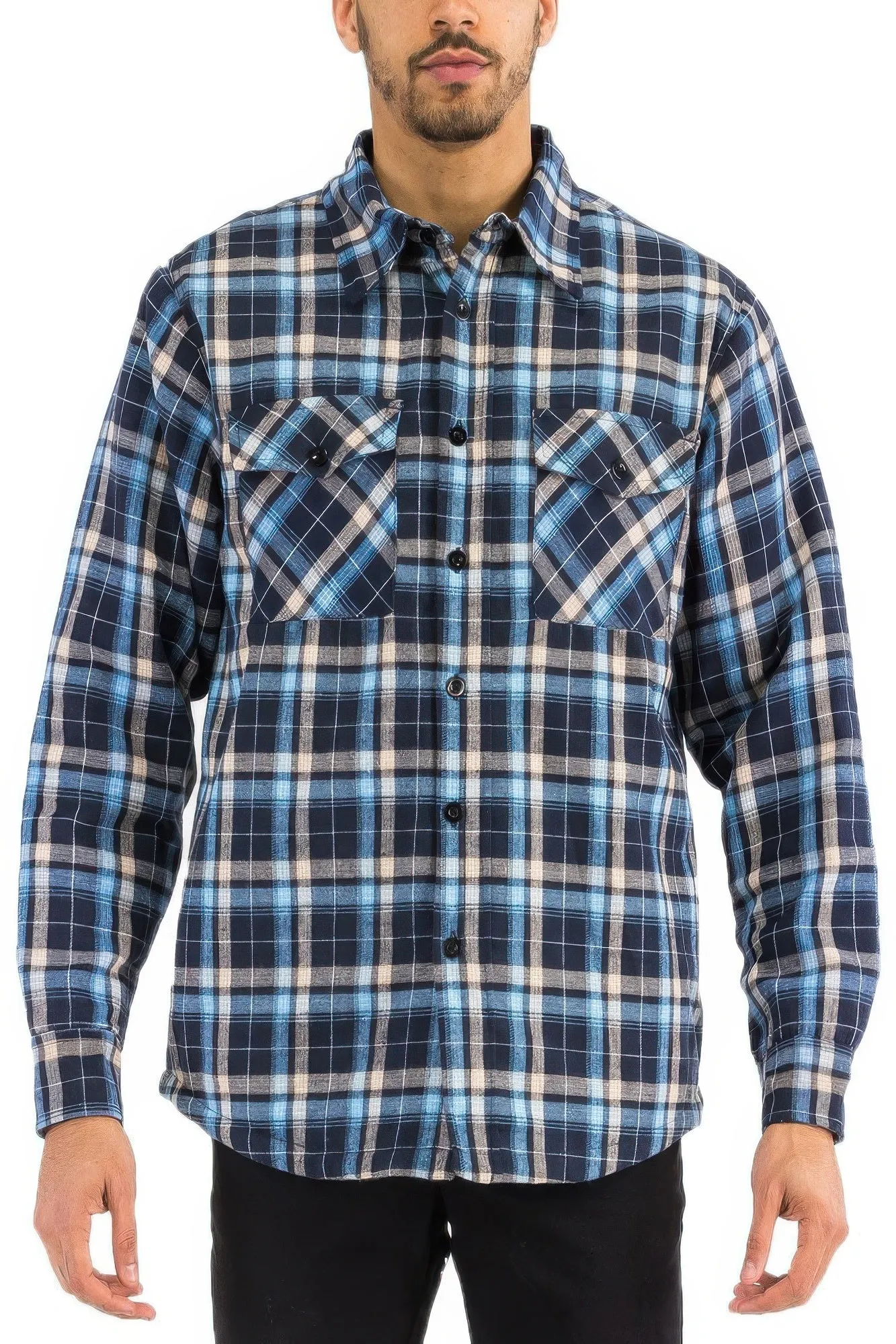 Men's Quilted Padded Flannel Shirt
