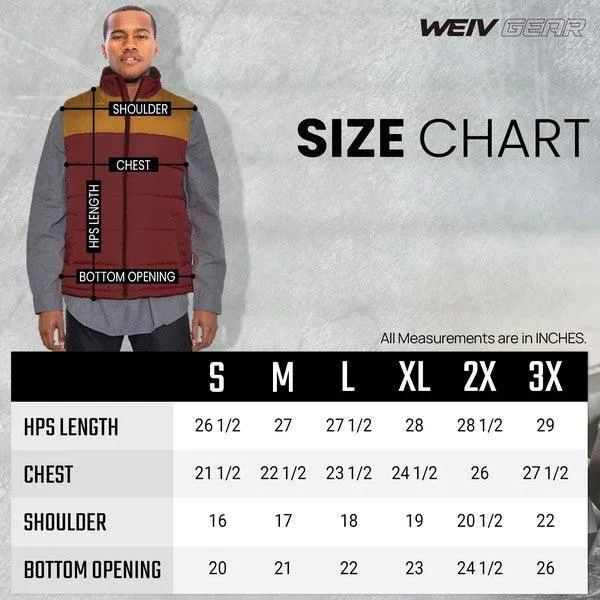 Mens Two Tone Color Block Padded Vest