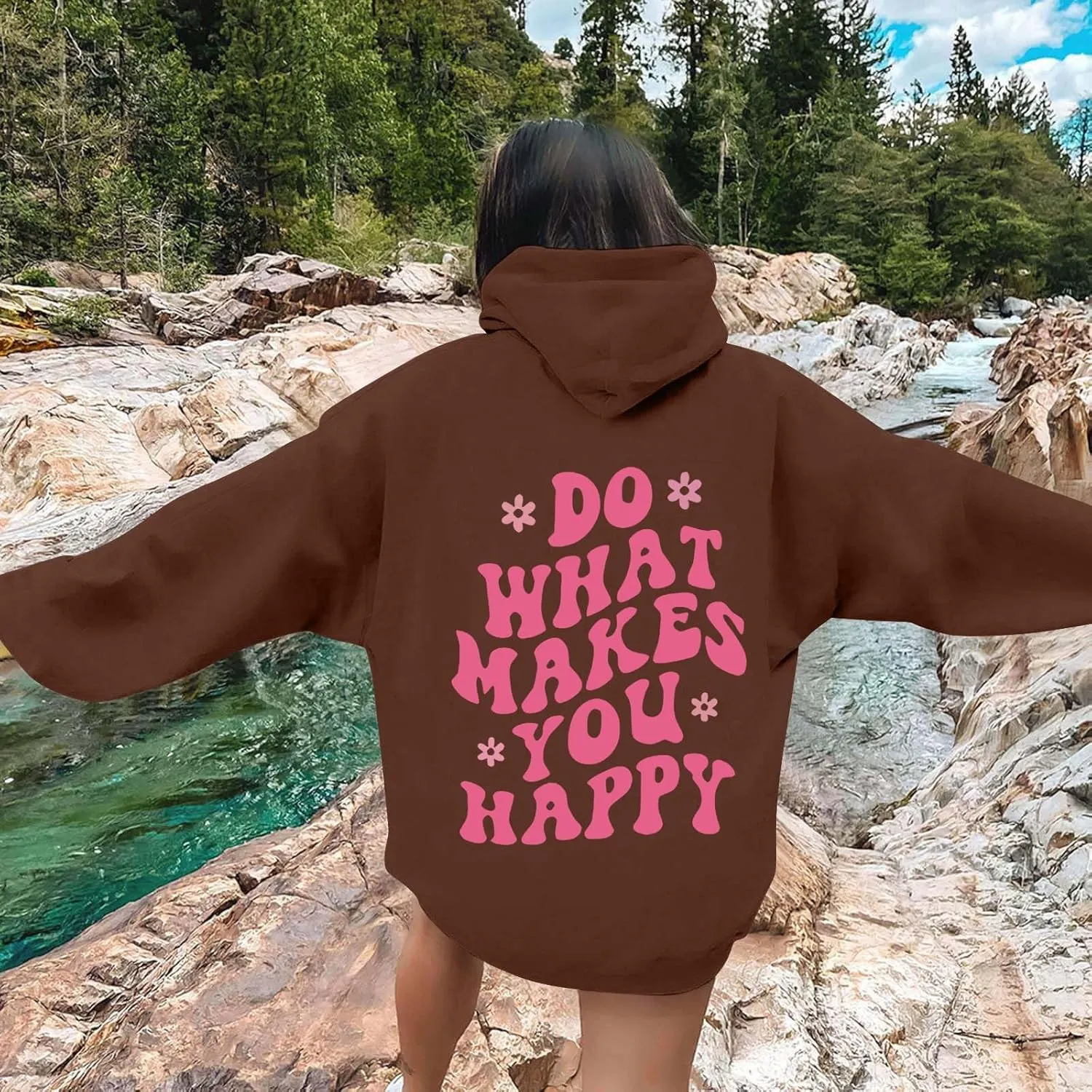 Oversized Hoodies for Women Plus Size Casual Graphic Sweatshirts Y2K Teen Girl Pullover Top Trendy Fall Clothes 2024