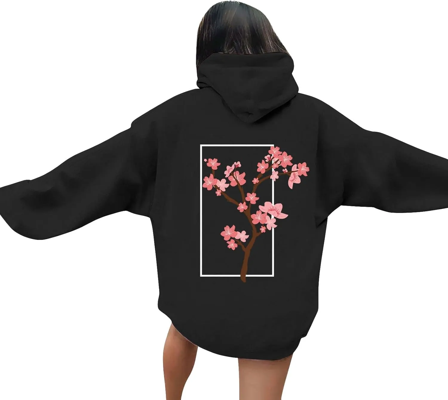 Oversized Hoodies for Women Plus Size Casual Graphic Sweatshirts Y2K Trendy Fall Pullover Top Teen Girls Clothes