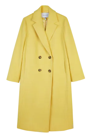 Pale Yellow Double Breasted Coat
