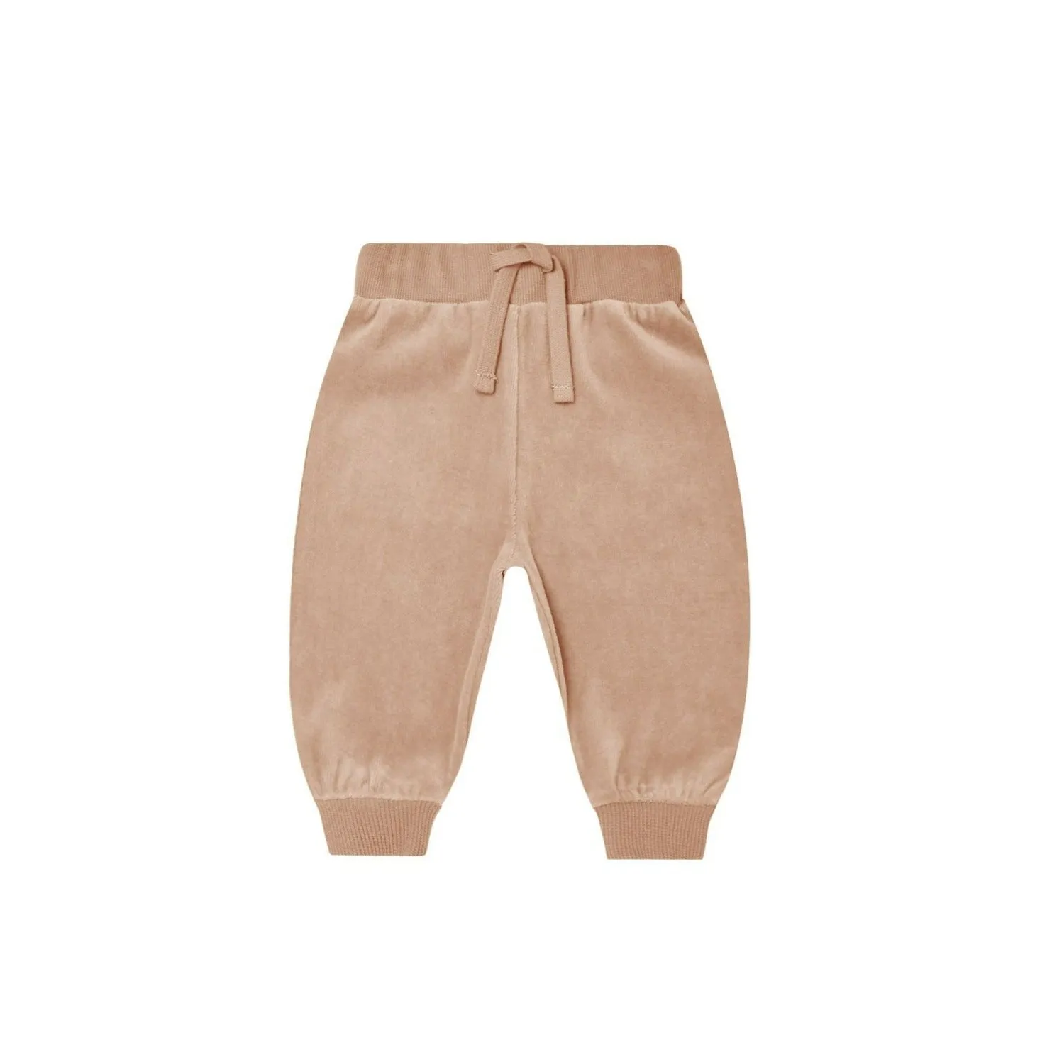 Quincy Mae Velour Relaxed Sweatpant - Blush