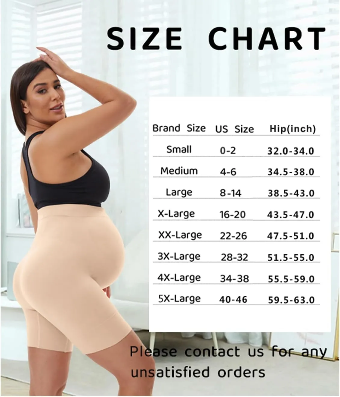 Seamless Maternity Shapewear, Prevent Thigh Chaffing, Pregnancy Belly Support, S-5XL