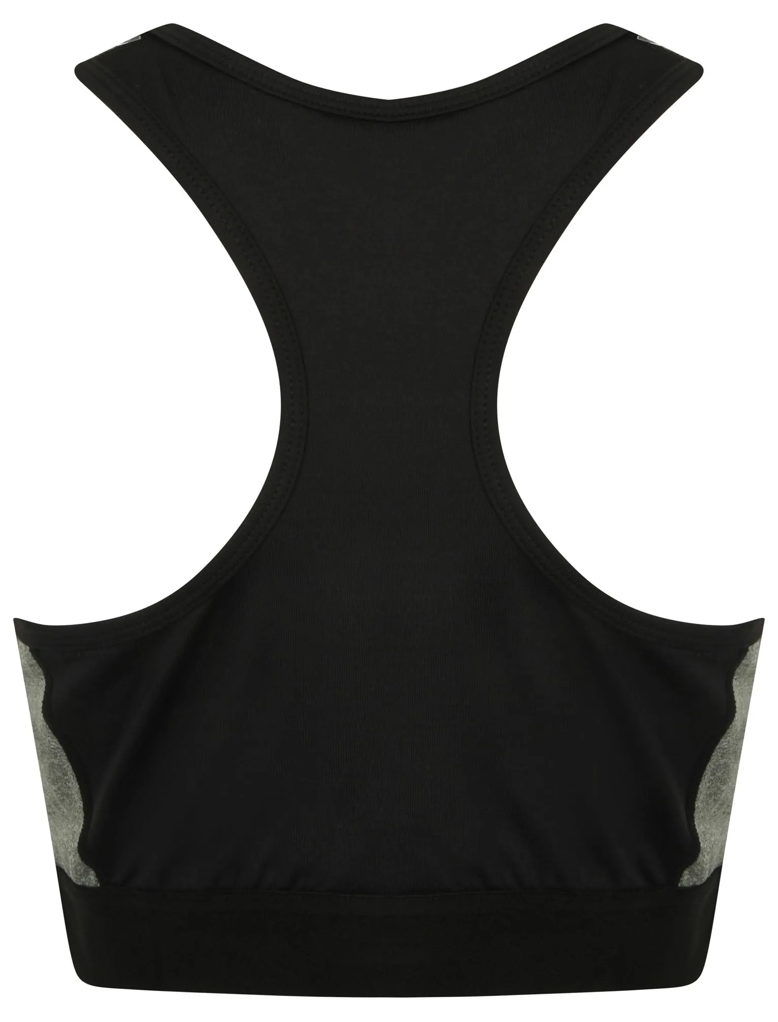 Sharkray Block Mesh Panel Sports Bra Top in Black - Tokyo Laundry Active
