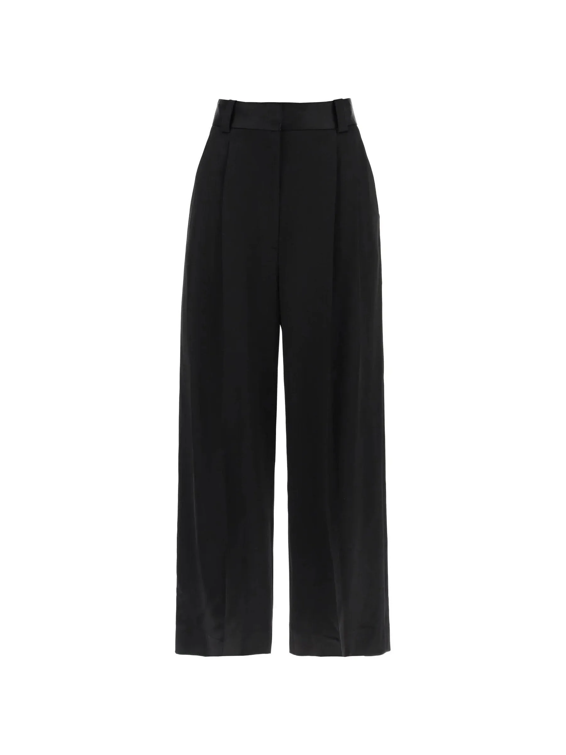 Simone Satin Wide-Leg Trousers