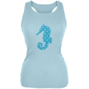 Summer - Seahorse Faux Stitched Juniors Soft Tank Top