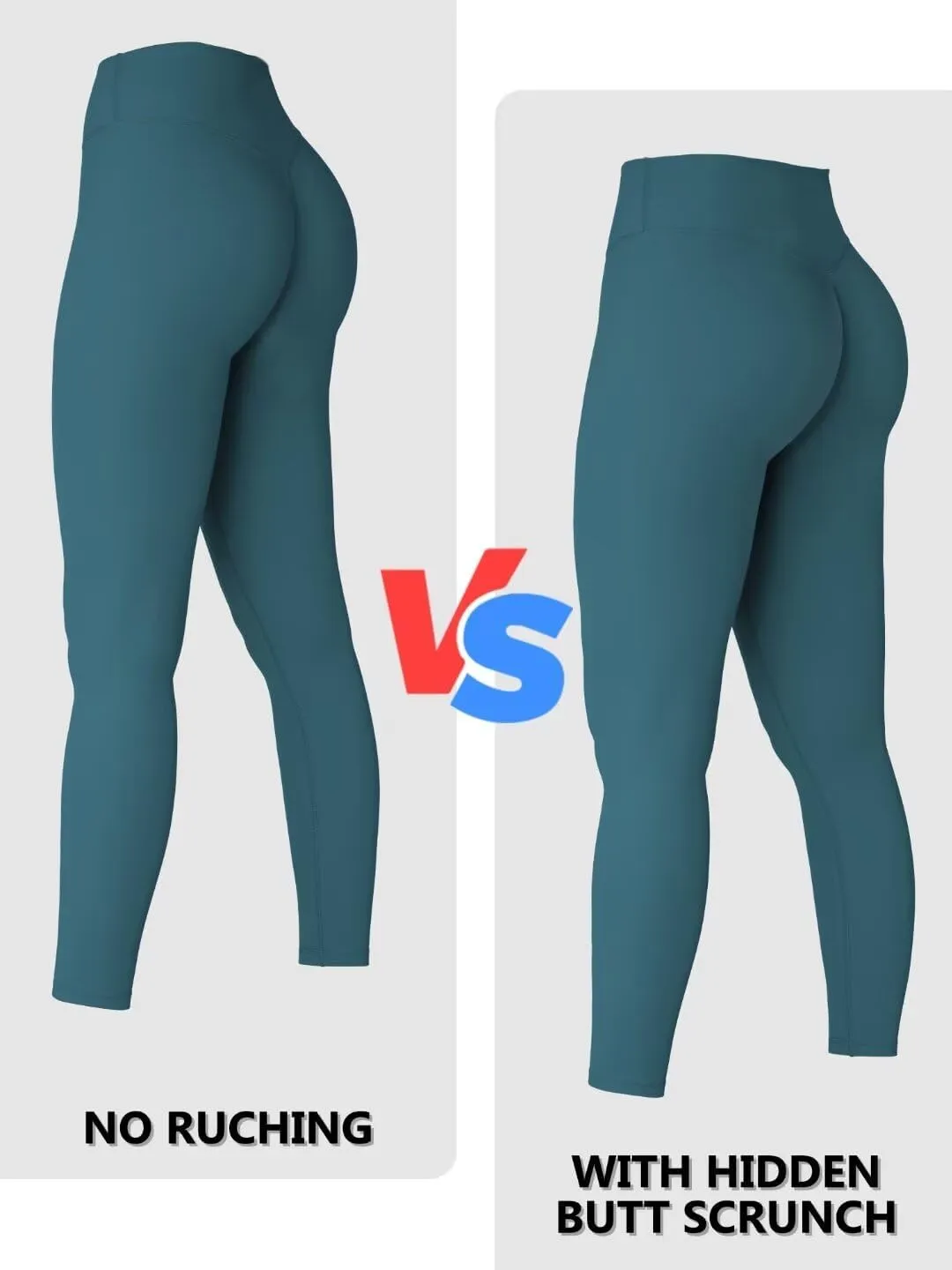 Sunzel Sunzfly Invisible Butt Scrunch Workout Leggings for Women, Butt Lifting High Waisted Gym Yoga Pants with Tummy Control