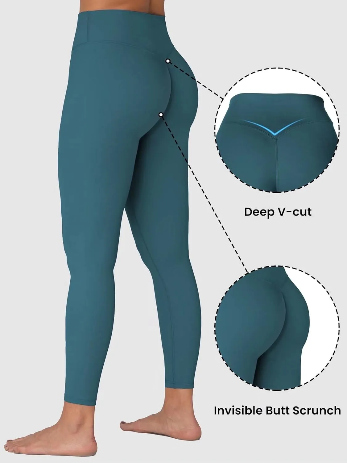 Sunzel Sunzfly Invisible Butt Scrunch Workout Leggings for Women, Butt Lifting High Waisted Gym Yoga Pants with Tummy Control