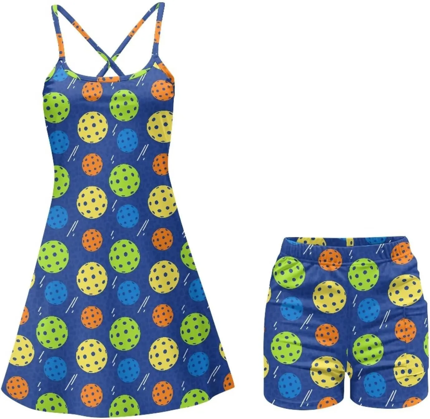 Tennis Dress for Women Summer Casual 2 in 1 Golf Skort Sport Workout Athletic Outfits with Built in Short XS-2XL
