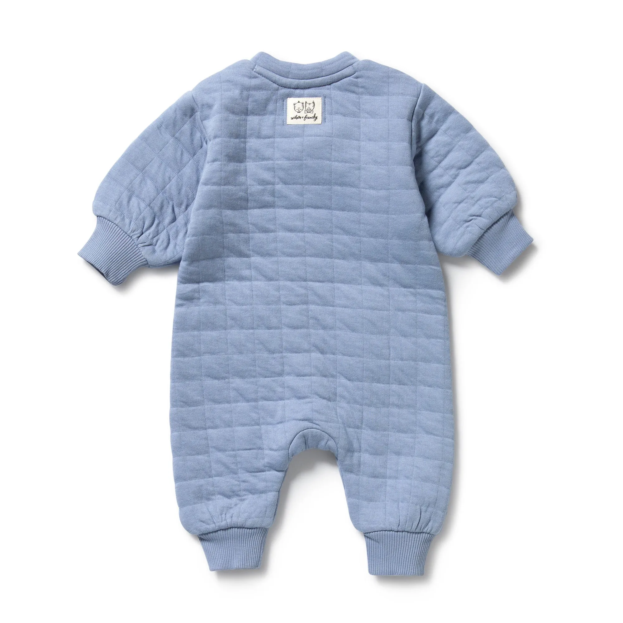 Wilson & Frenchy - Sky Blue Organic Quilted Growsuit