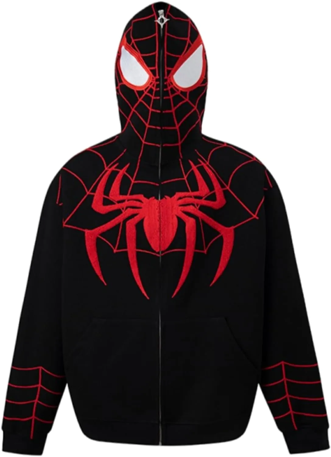 Womens Fashion Y2K Hoodies Long Sleeve Full Zip Up Sweatshirts Halloween Spider Graphic Oversize Pullover Goth Jacket