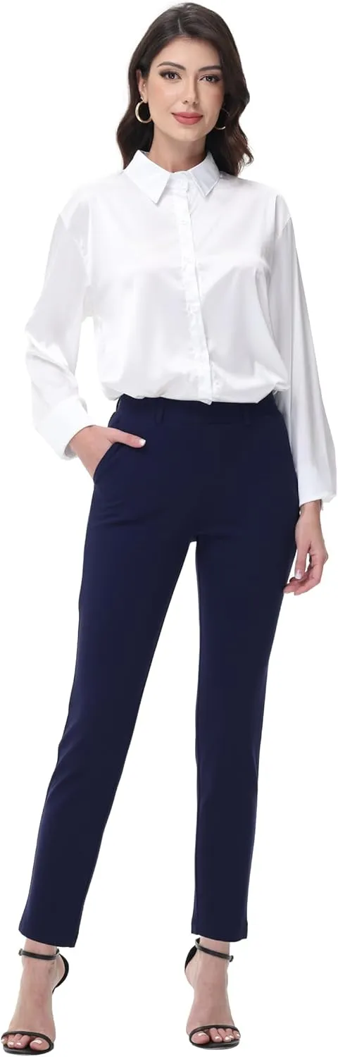Women's Suits 2 Piece Set Dressy Business Slim Fit One Button Professional Blazer Pantsuits Set Work Casual Outfits