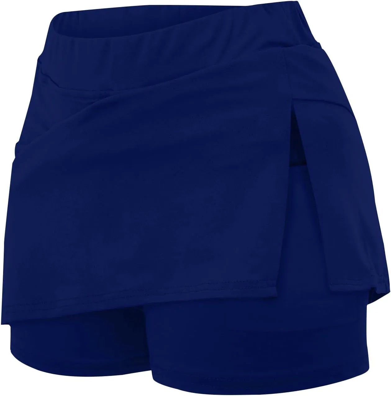 Yoga Skorts for Women Mid Waist Athletic Sports Pants with Split Skirt Casual Shorts Tummy Control Plus Size Skort