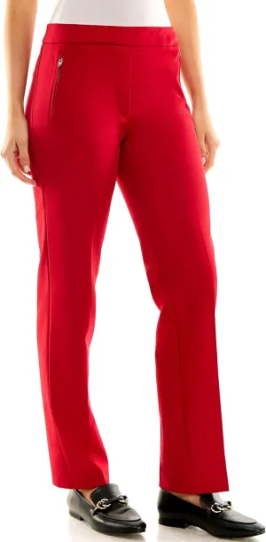 Zac & Rachel Women's Bond 18 Pull on with Faux Zipper Pockets Casual Pants